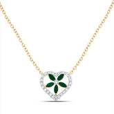 1/6CTW-DIA ANA M 1/5CTW-MQ-EM NAT GEM NECKLACE (18 INCH)